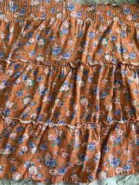 Floral Tiered Indigo Rising skirt